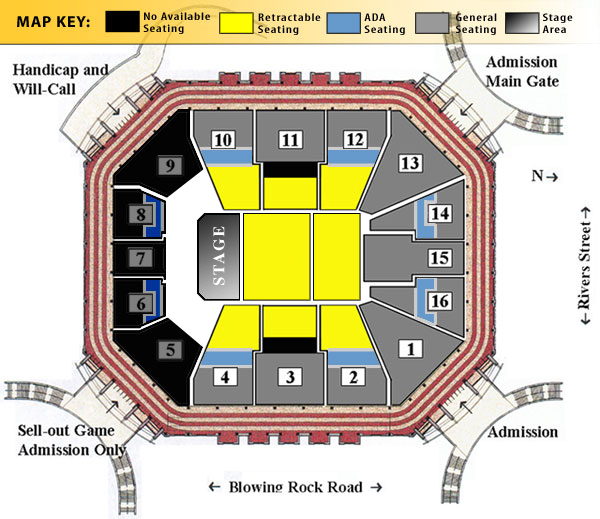 Seating Chart Graphic Diagram - 180  degree concert seating