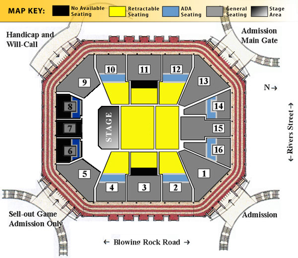 Seating Chart Graphic Diagram - 270 degree concert seating