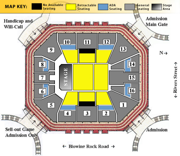 Seating Chart Graphic Diagram - Section 360, Option A